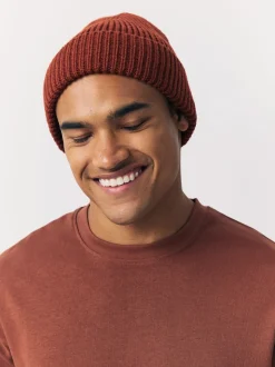 Rust Orange Beanie Hat