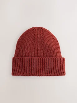Rust Orange Beanie Hat