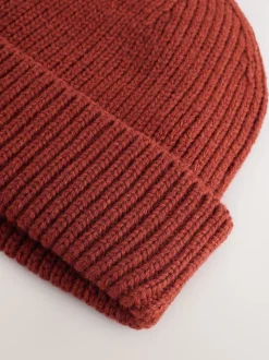 Rust Orange Beanie Hat