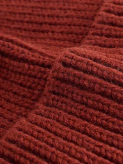 Rust Orange Beanie Hat