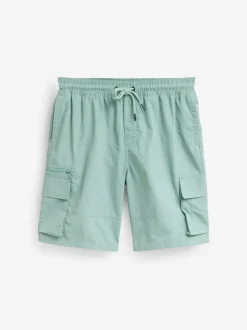 Sage Green Cargo Swim Shorts