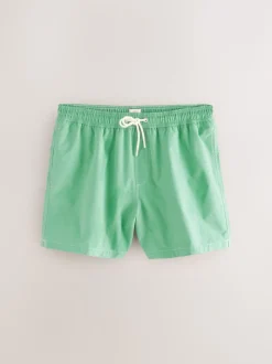Sage Green Contrast Stitch Swim Shorts