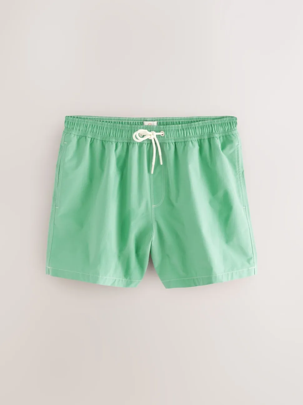 Sage Green Contrast Stitch Swim Shorts