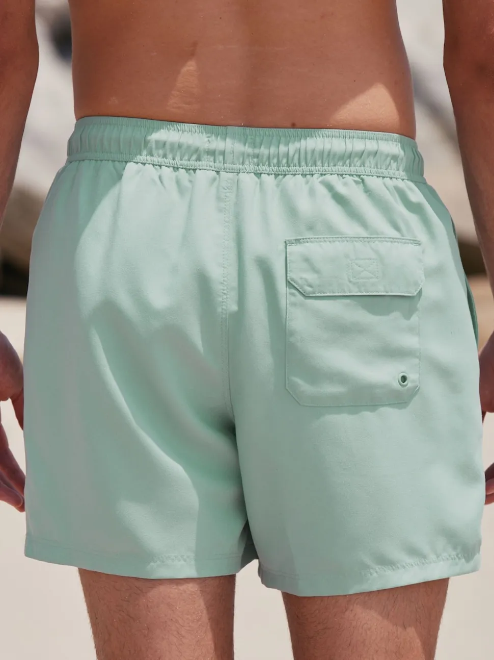 Sage Green Palm Logo Essential Swim Shorts