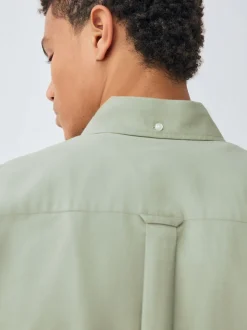 Sage Green Regular Fit Long Sleeve Oxford Shirt