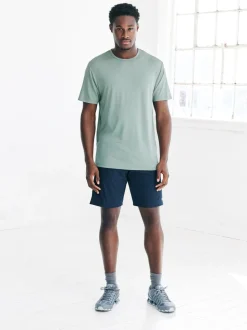 Sage Green Short Sleeve Tee Active Gym Training Top