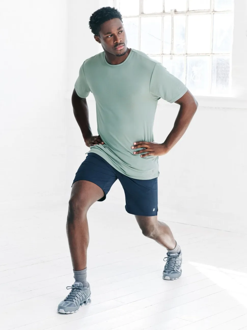 Sage Green Short Sleeve Tee Active Gym Training Top