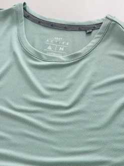 Sage Green Short Sleeve Tee Active Gym Training Top
