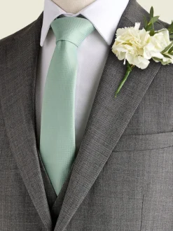 Sage Green Slim Textured Tie
