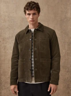 Sage Green Smart Rich Cord Chore Jacket