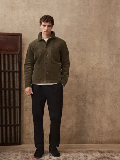 Sage Green Smart Rich Cord Chore Jacket