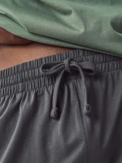 Sage Green/Slate Grey Jersey Short Pyjamas Set 2 Pack