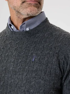 Saltwell Cable Knit Mock Shirt Jumper