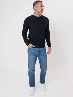 Saltwell Cable Knit Mock Shirt Jumper
