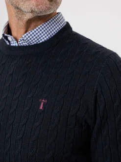 Saltwell Cable Knit Mock Shirt Jumper