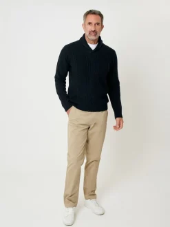 Saltwell Cable Knit Shawl Neck Jumper
