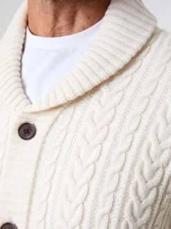 Saltwell Cable Knit Shawl Cardigan