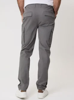 Saltwell Grey Stretch Cargo Trousers