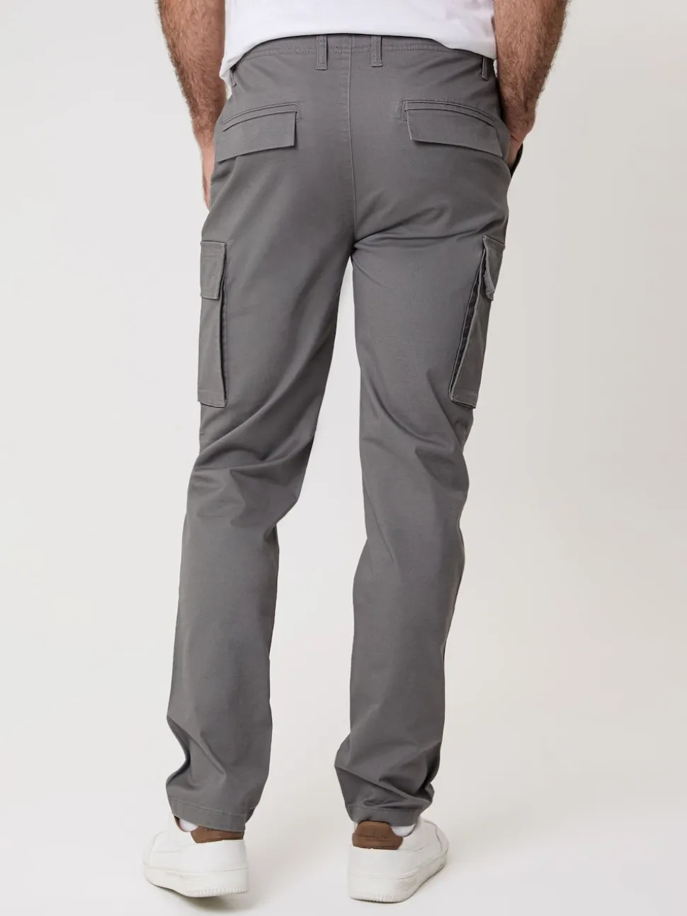 Saltwell Grey Stretch Cargo Trousers
