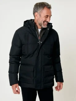 Saltwell Hooded Utility Puffer Black Jacket