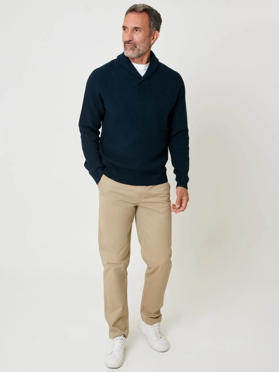 Saltwell Knitted Shawl Neck Jumper