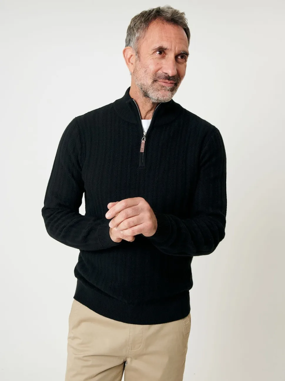 Saltwell Mini Cable Knit Quarter Zip Jumper