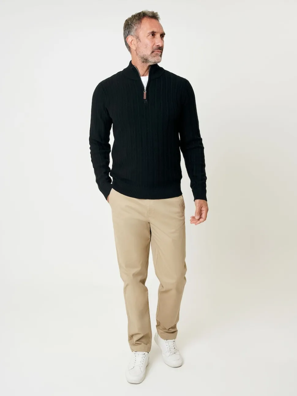 Saltwell Mini Cable Knit Quarter Zip Jumper