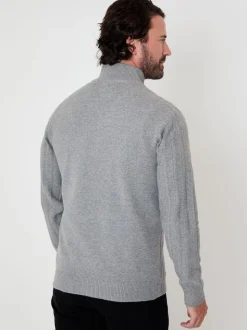 Saltwell Mini Cable Knit Quarter Zip Jumper