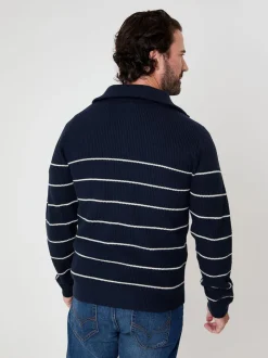 Saltwell Striped Quarter Zip Jumper