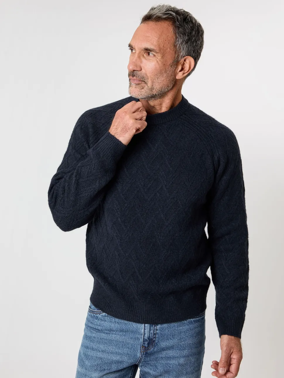 Saltwell Textured Knit Crew Neck Jumper