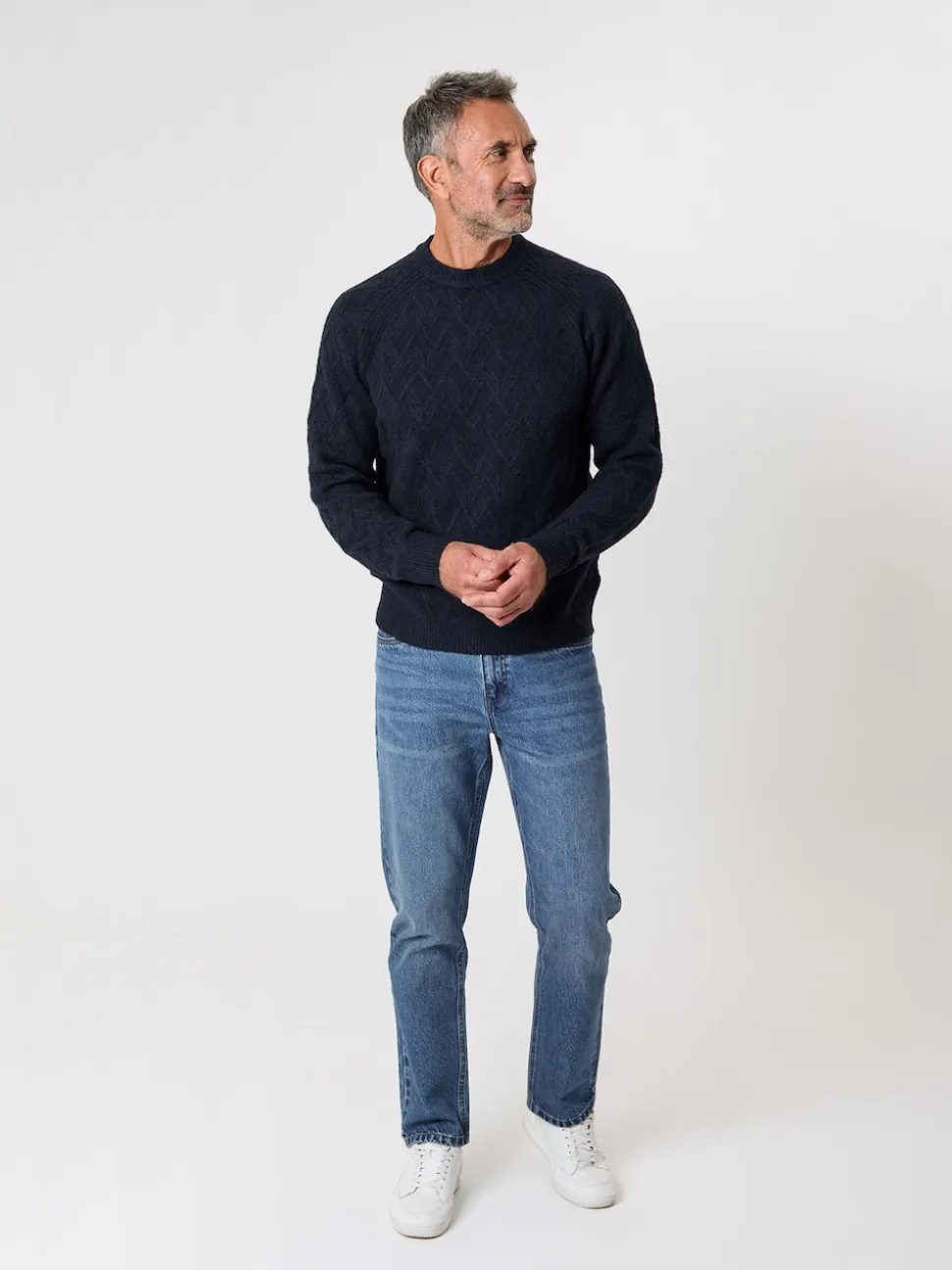 Saltwell Textured Knit Crew Neck Jumper