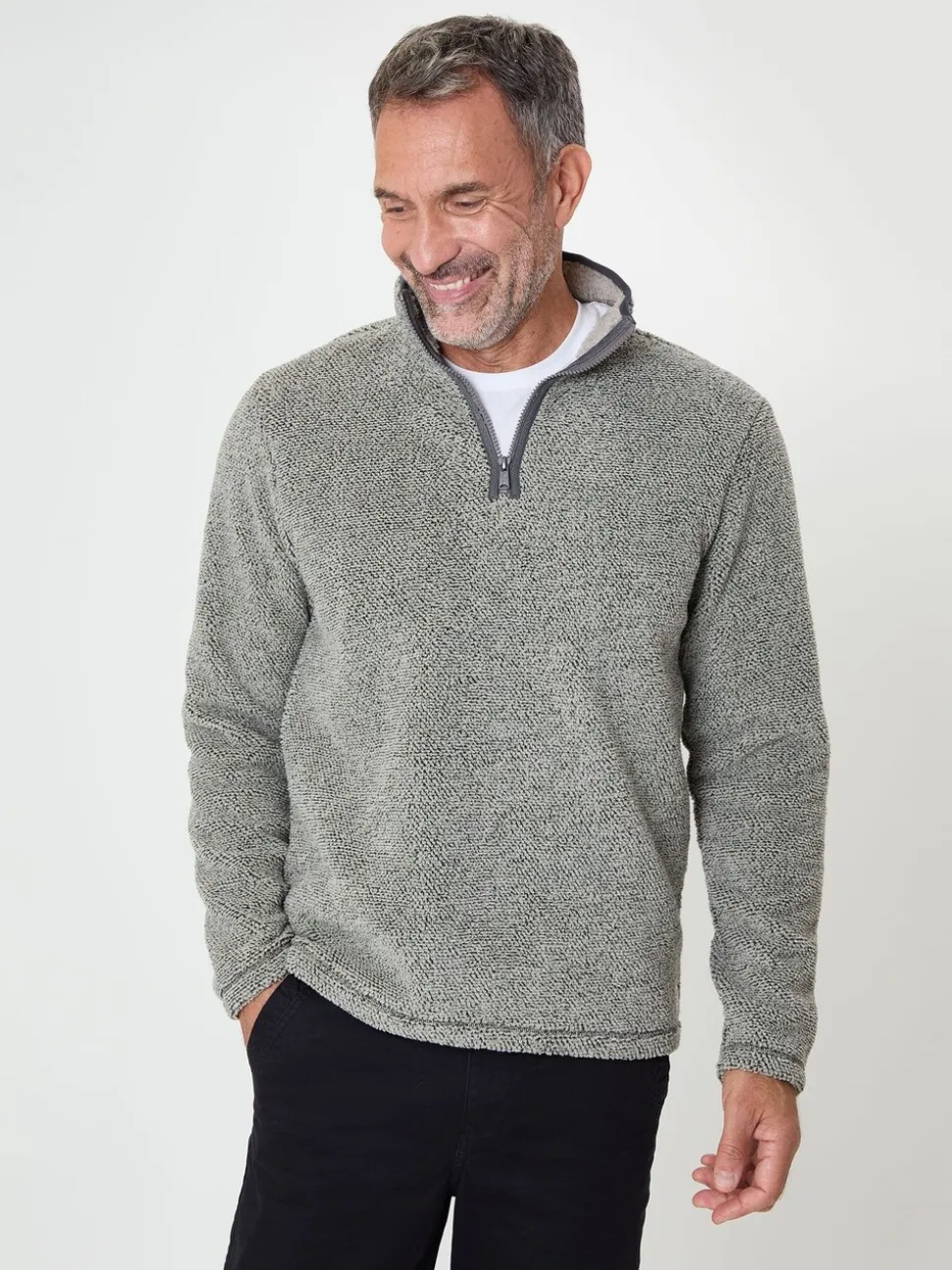 Saltwell Textured Quarter Zip Sweatshirt