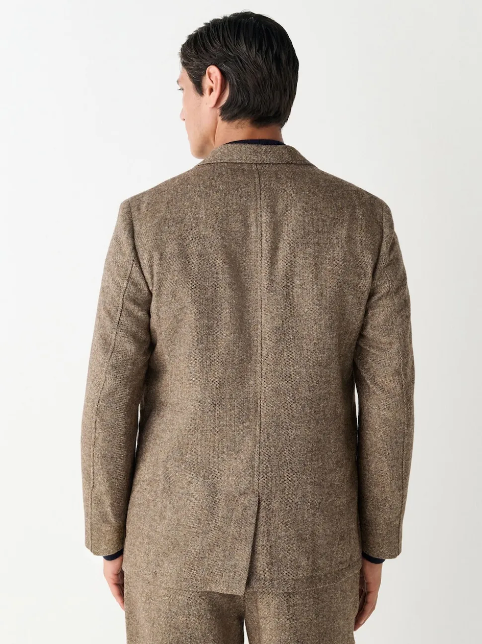 Sand Relaxed Fit Wool Blend Suit Jacket