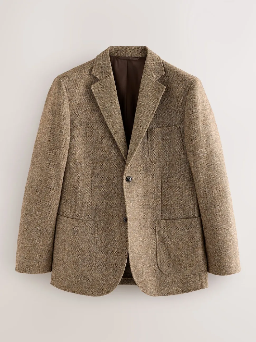 Sand Relaxed Fit Wool Blend Suit Jacket