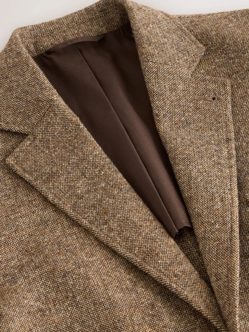 Sand Relaxed Fit Wool Blend Suit Jacket