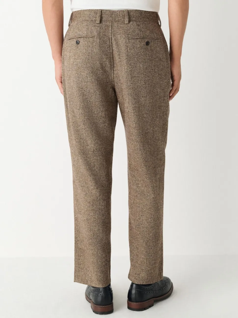 Sand Relaxed Fit Wool Blend Suit Trousers