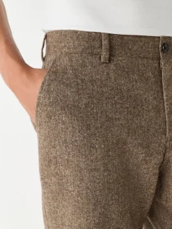 Sand Relaxed Fit Wool Blend Suit Trousers
