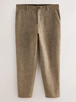 Sand Relaxed Fit Wool Blend Suit Trousers