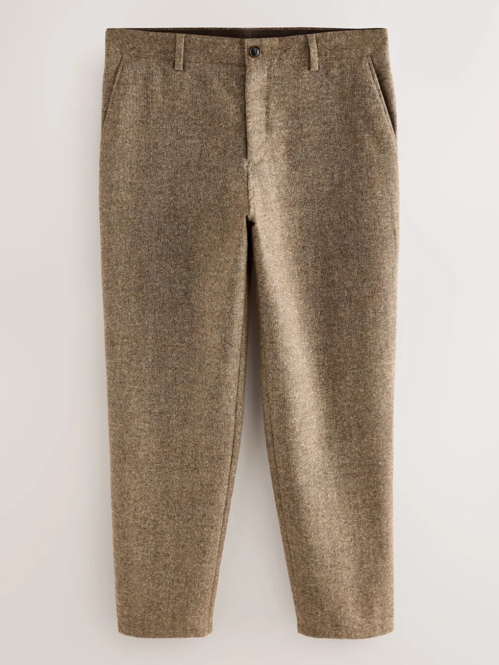 Sand Relaxed Fit Wool Blend Suit Trousers