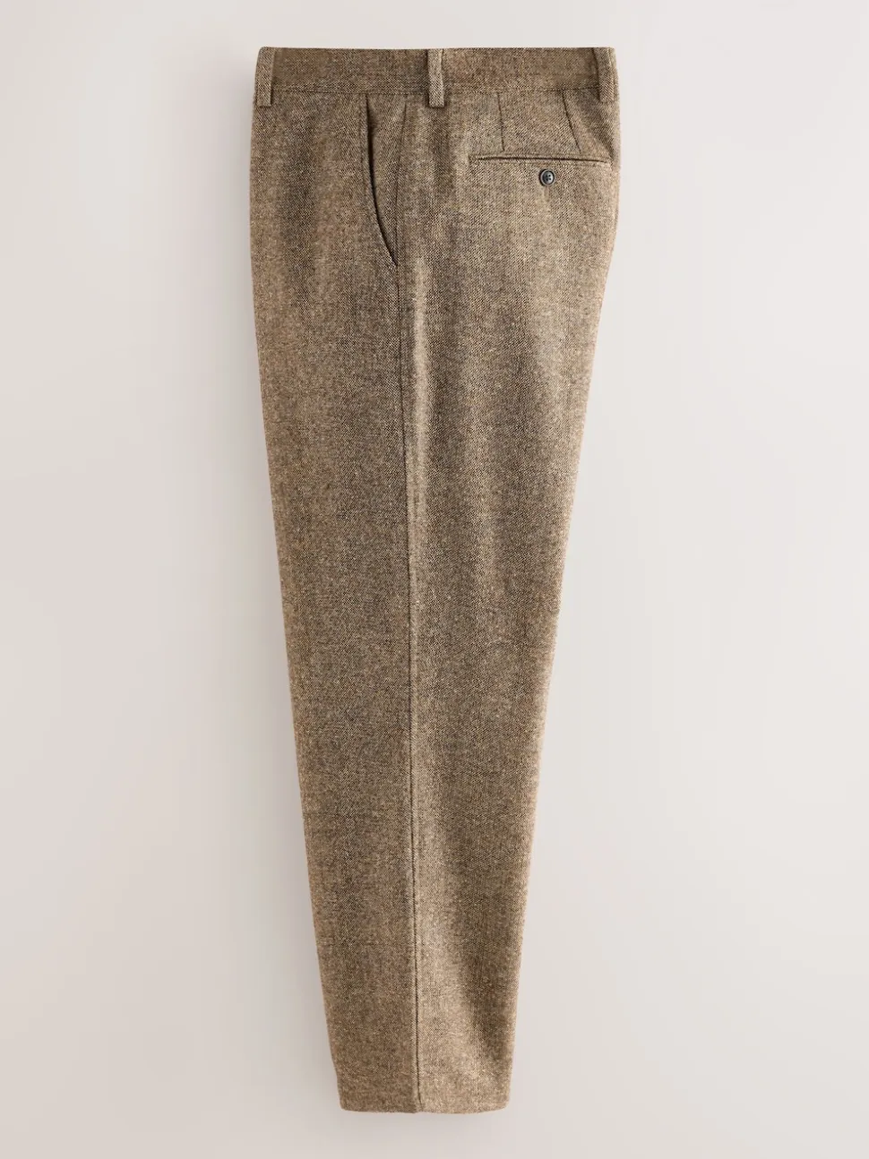 Sand Relaxed Fit Wool Blend Suit Trousers