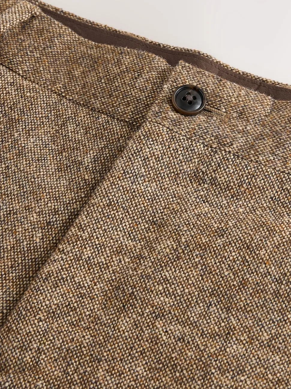 Sand Relaxed Fit Wool Blend Suit Trousers