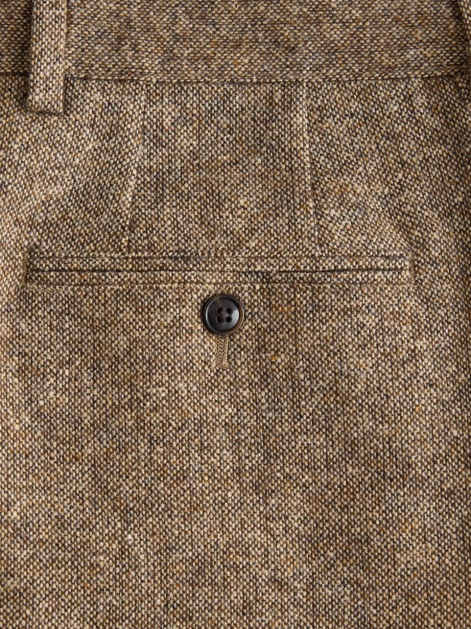 Sand Relaxed Fit Wool Blend Suit Trousers