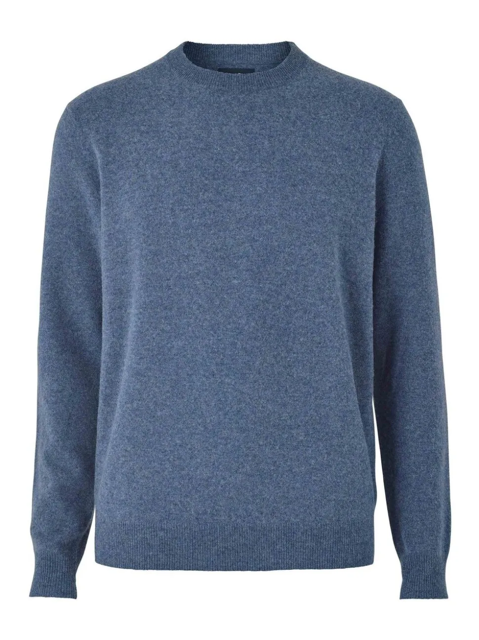 Savile Row Company Blue Merino Wool Cashmere Blend Crew Neck Jumper