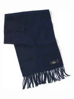 Savile Row Company Navy Blue Cashmere Scarf