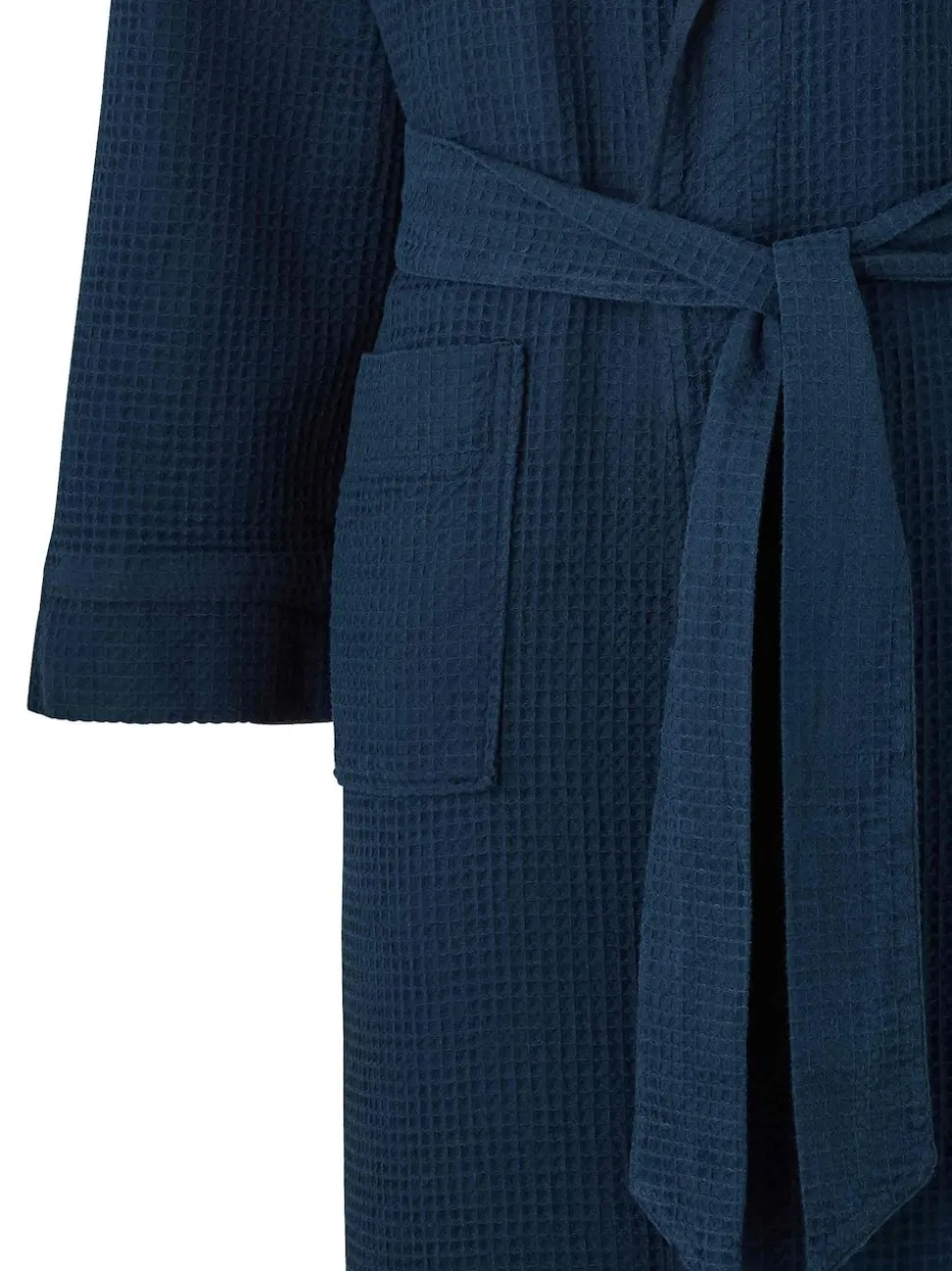 Savile Row Company Navy Cotton Waffle Dressing Gown
