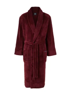 Savile Row Company Red Lightweight Soft Fleece Dressing Gown