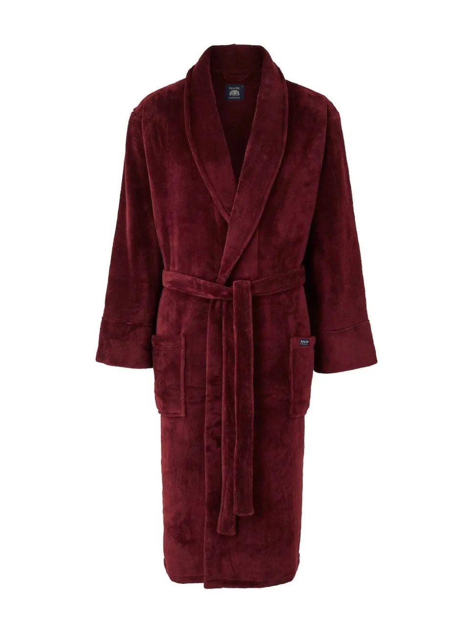 Savile Row Company Red Lightweight Soft Fleece Dressing Gown