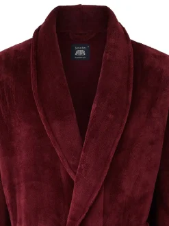 Savile Row Company Red Lightweight Soft Fleece Dressing Gown