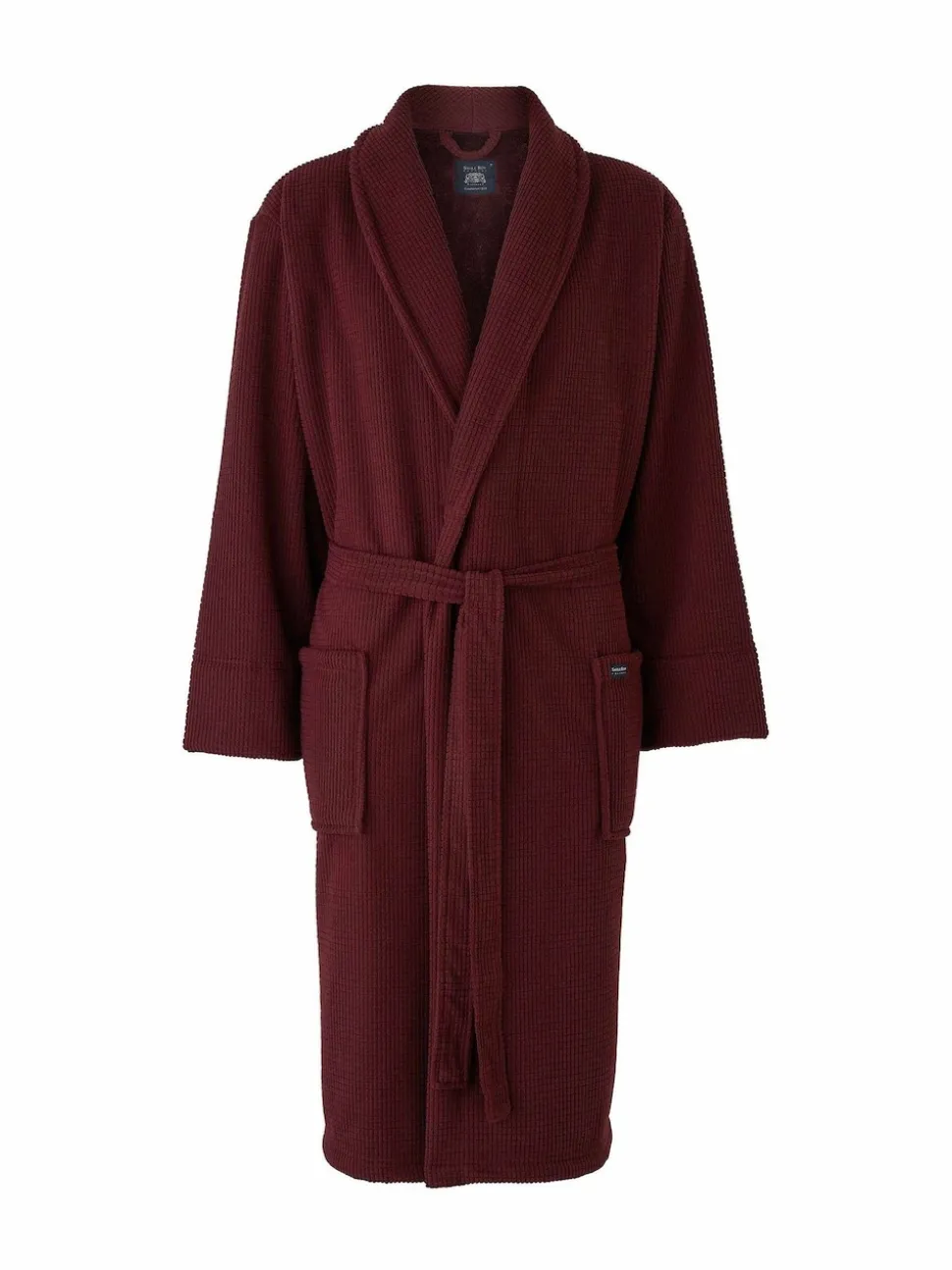 Savile Row Company Red Lightweight Soft Waffle Fleece Dressing Gown