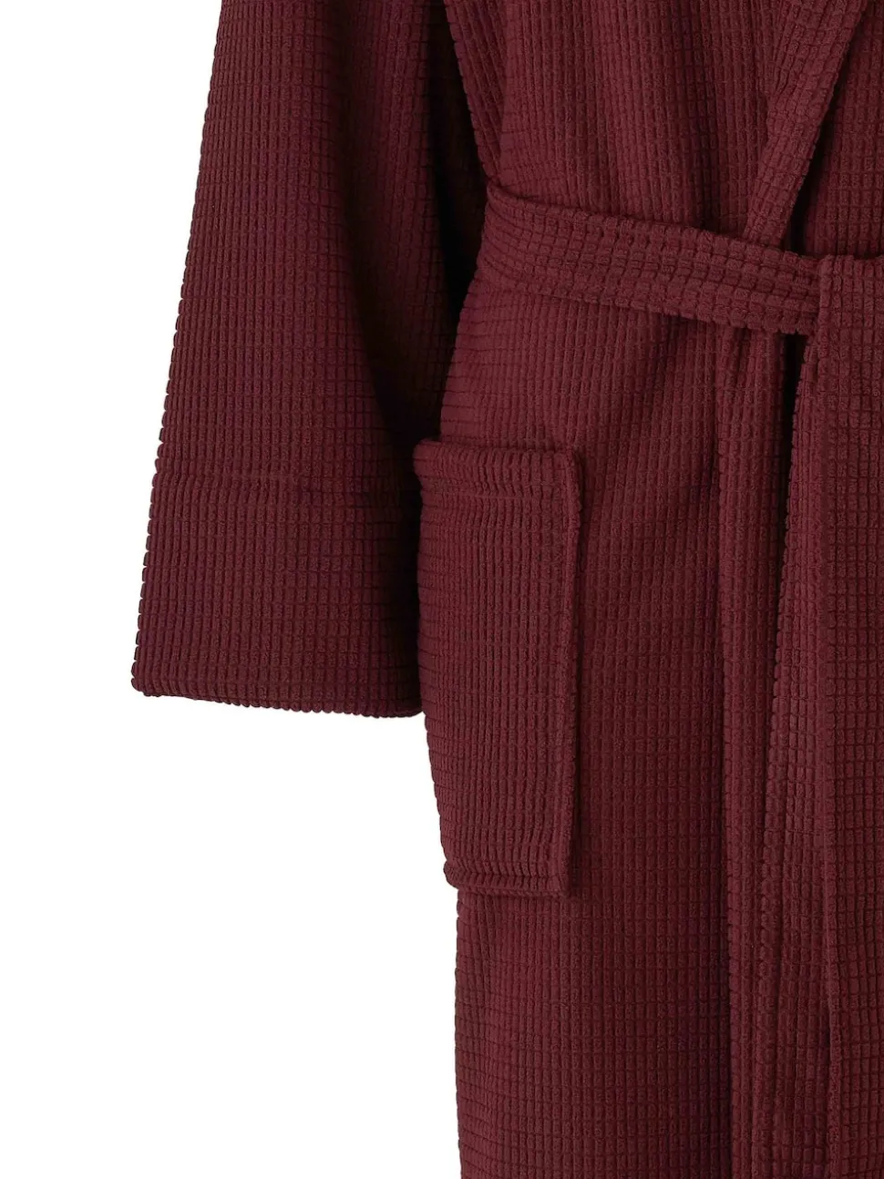 Savile Row Company Red Lightweight Soft Waffle Fleece Dressing Gown